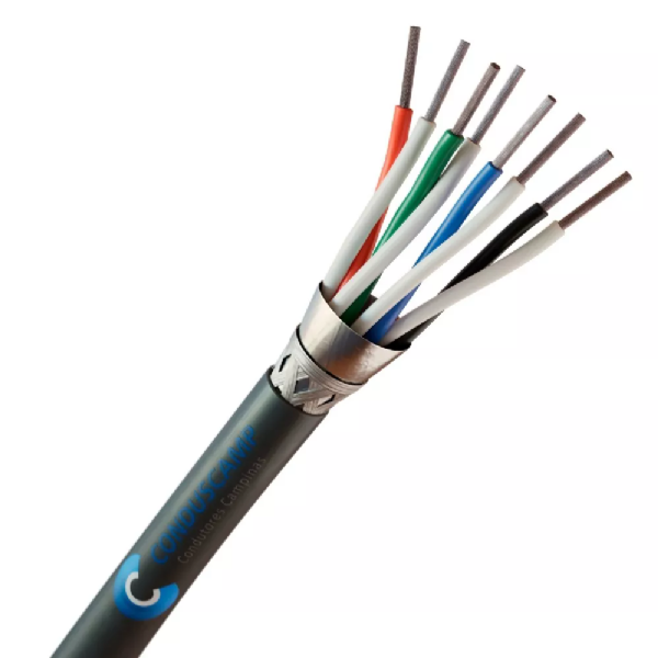 Cabo AFS 4px22 Awg Blindagem em Fita Aluminizada + Malha de Cobre Estanhado Preto