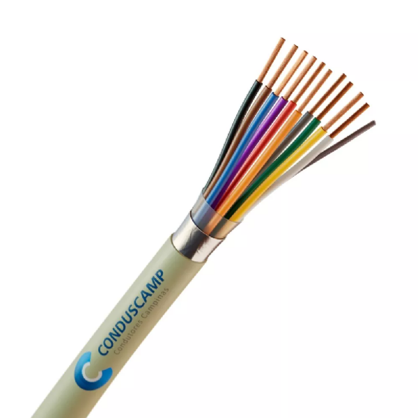 Cabo Manga 10X26 Awg Blindado Fita Aluminizada Verde/Palha