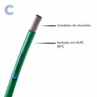 CABO ALUMINIO SINGELO 240,00 MM² VERDE