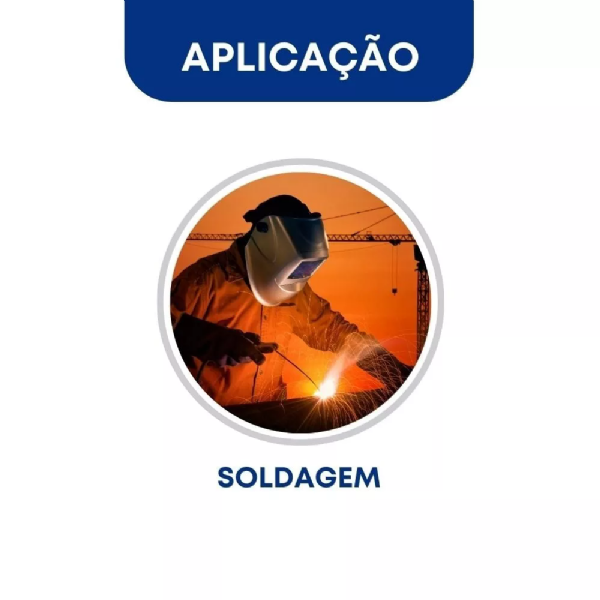 Imagem com foto e texto sobre aplicações e utilização do cabo de solda de 35mm2: soldagem.
